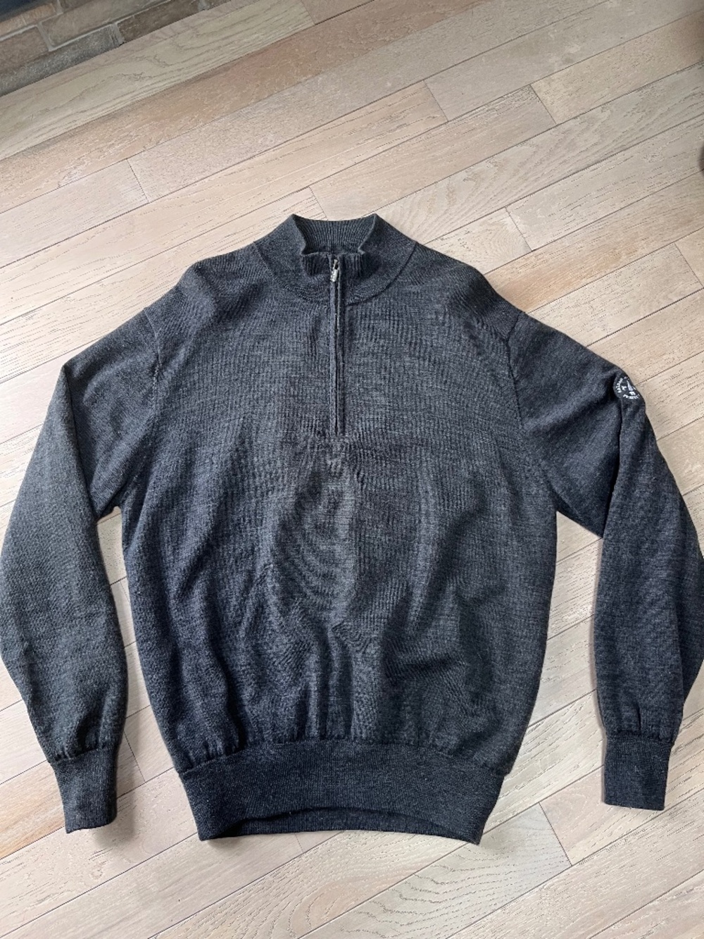 FootJoy FJ Pullover Mens L Gray Quarter Zip Golf Performance Sweater